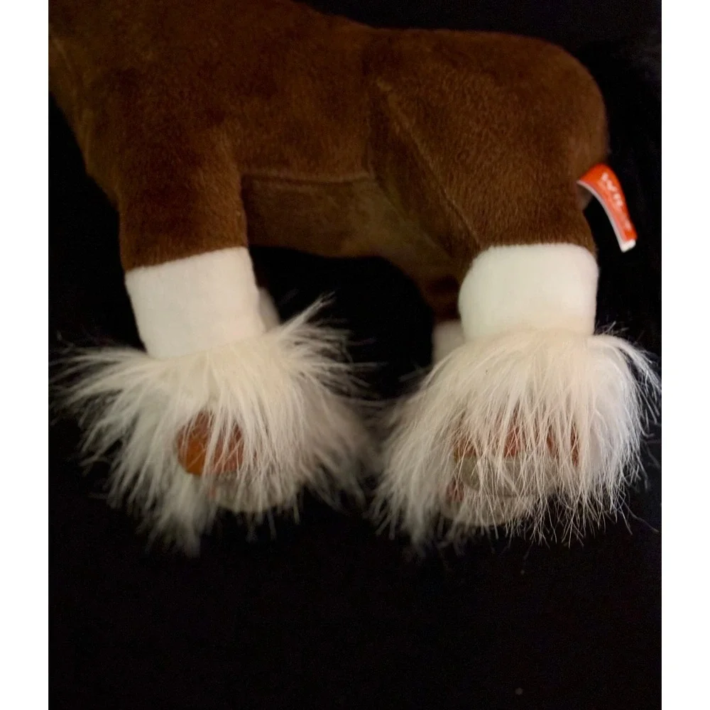 Wild Republic Bud Clydesdale Horse Plush Brown White Standing Stuffed Animal 11